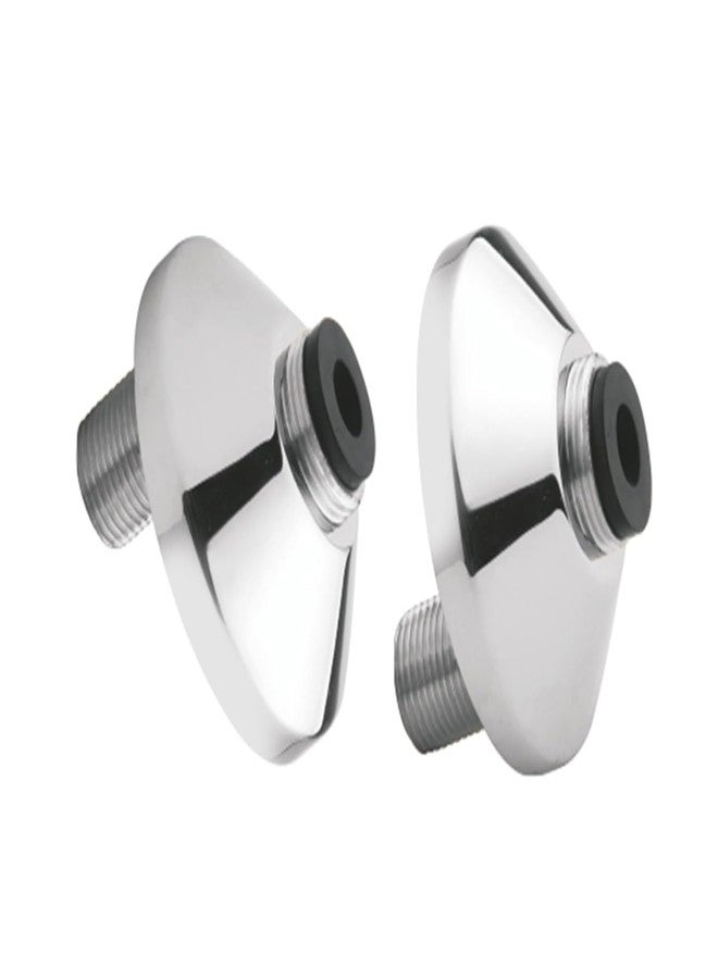 FOLX FBA138 SS-304 Grade, Leg with Flange & Washer for Wall Mixers (Combo Set of - (2, Chrome Finish) - Image 1